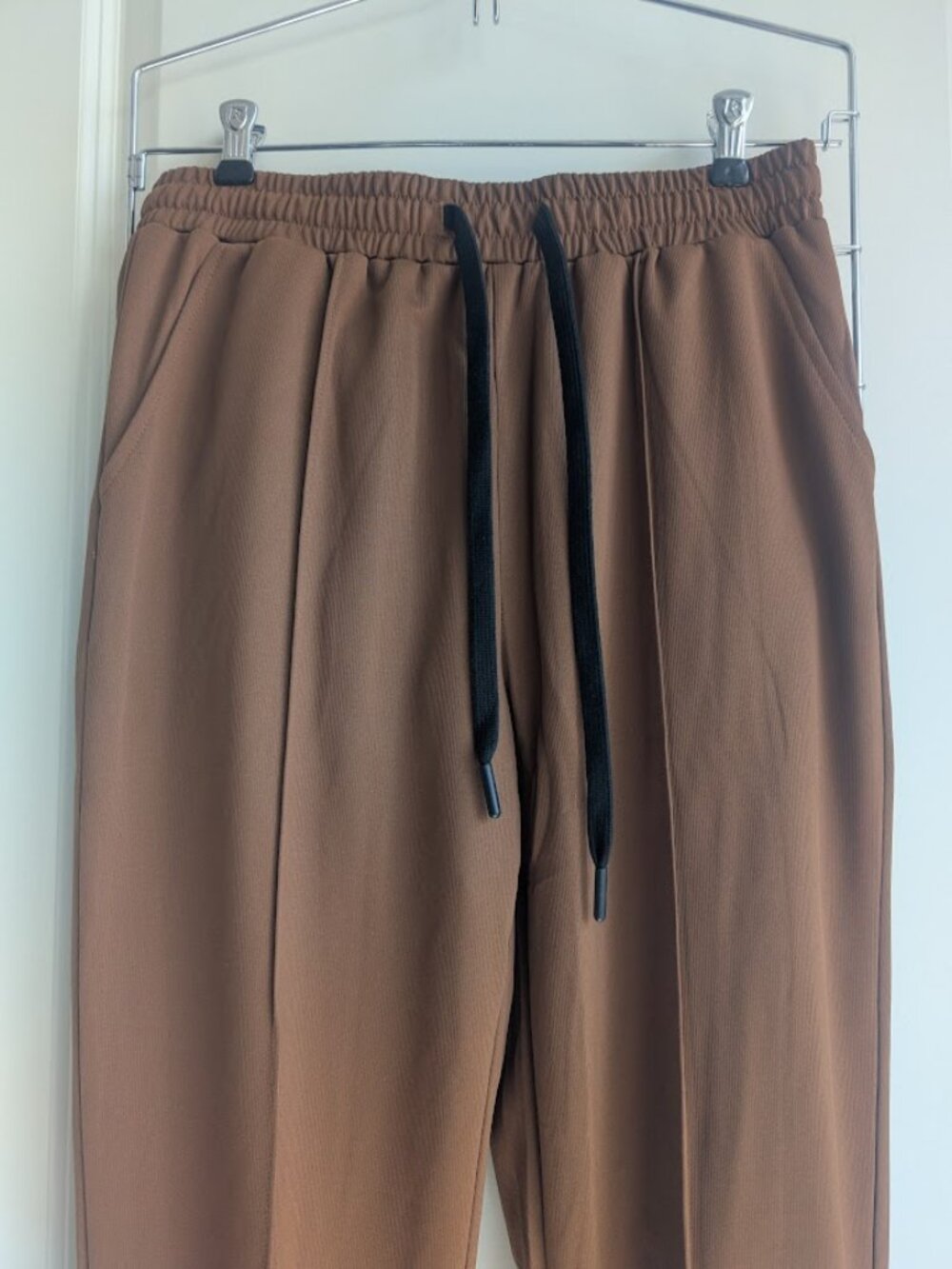 NWT. Brown men's drawstring track/yoga pants.